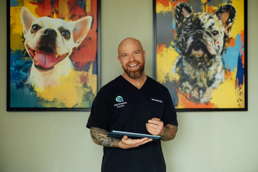 Dr. Ian Strand at the Asymmetric Health clinic, ready to start your evaluation