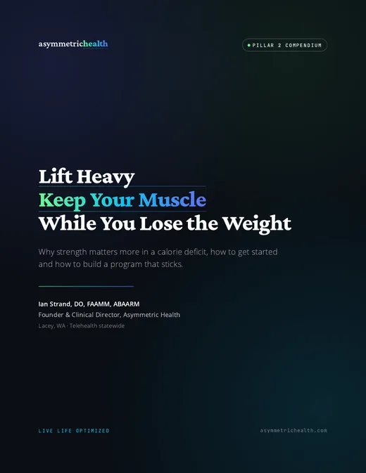 Cover of the Lift Heavy Compendium, Pillar 2 of the Asymmetric Health Five Pillars of Health
